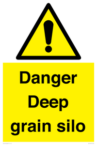 Danger Deep grain silo